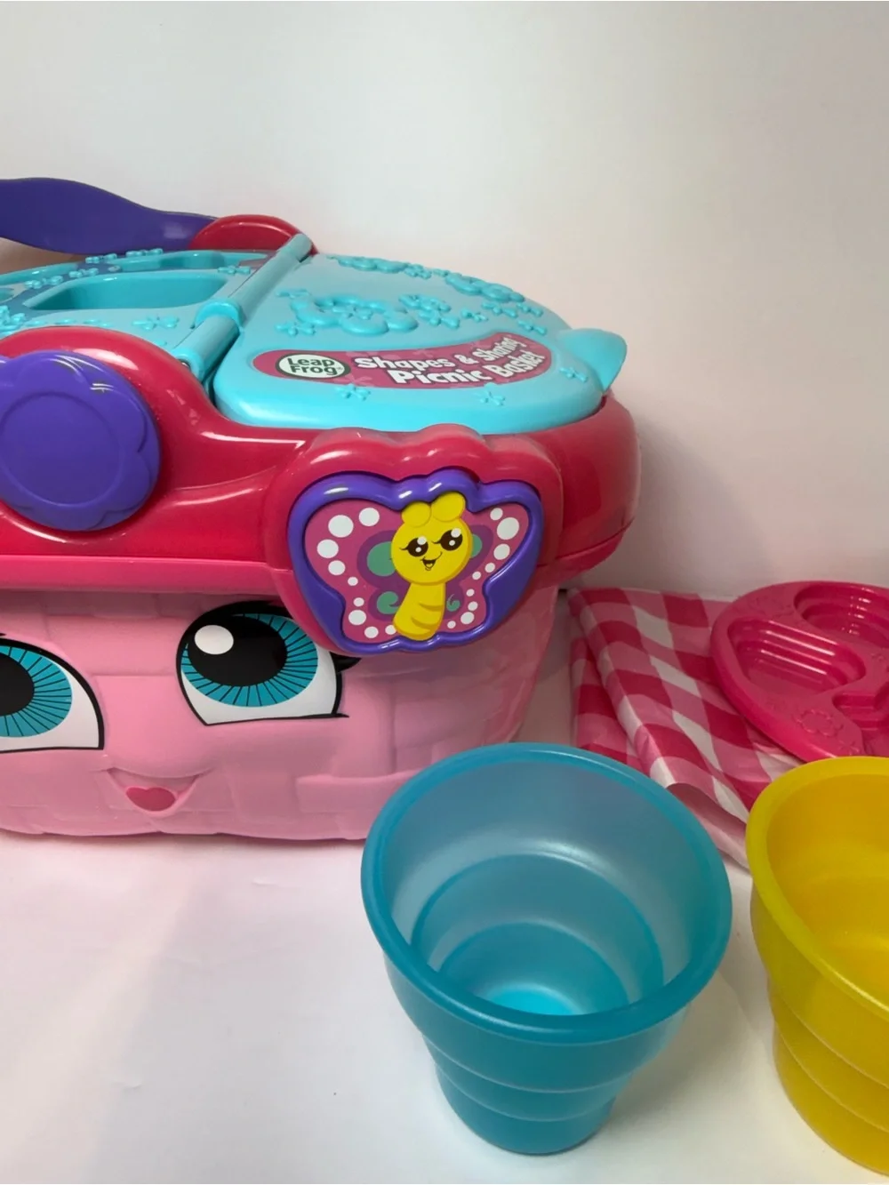 LeapFrog Shapes and Sharing Picnic Basket (Pink) - GREAT SHAPE - Works
